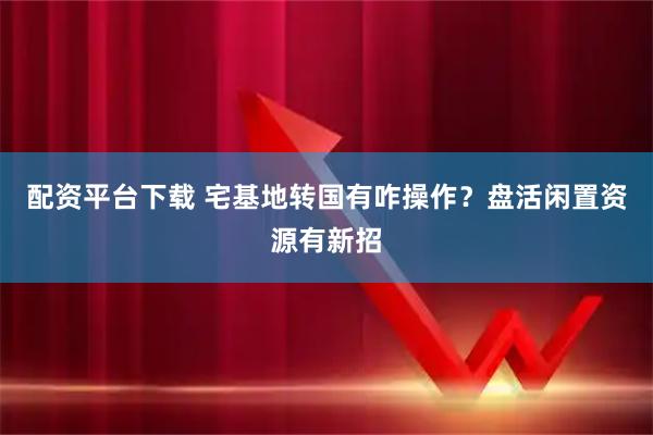 配资平台下载 宅基地转国有咋操作？盘活闲置资源有新招